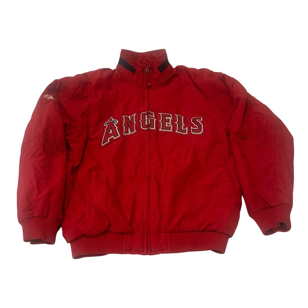 Majestic MLB Authentic Los Angeles Angels Red Therma Base Jacket youth Large